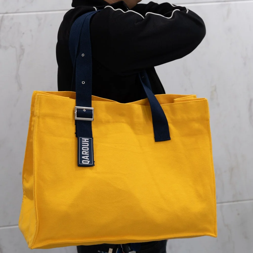 Heavey Thick Cotton canvas bag with adjustable Handle - CT23R008 - Detail