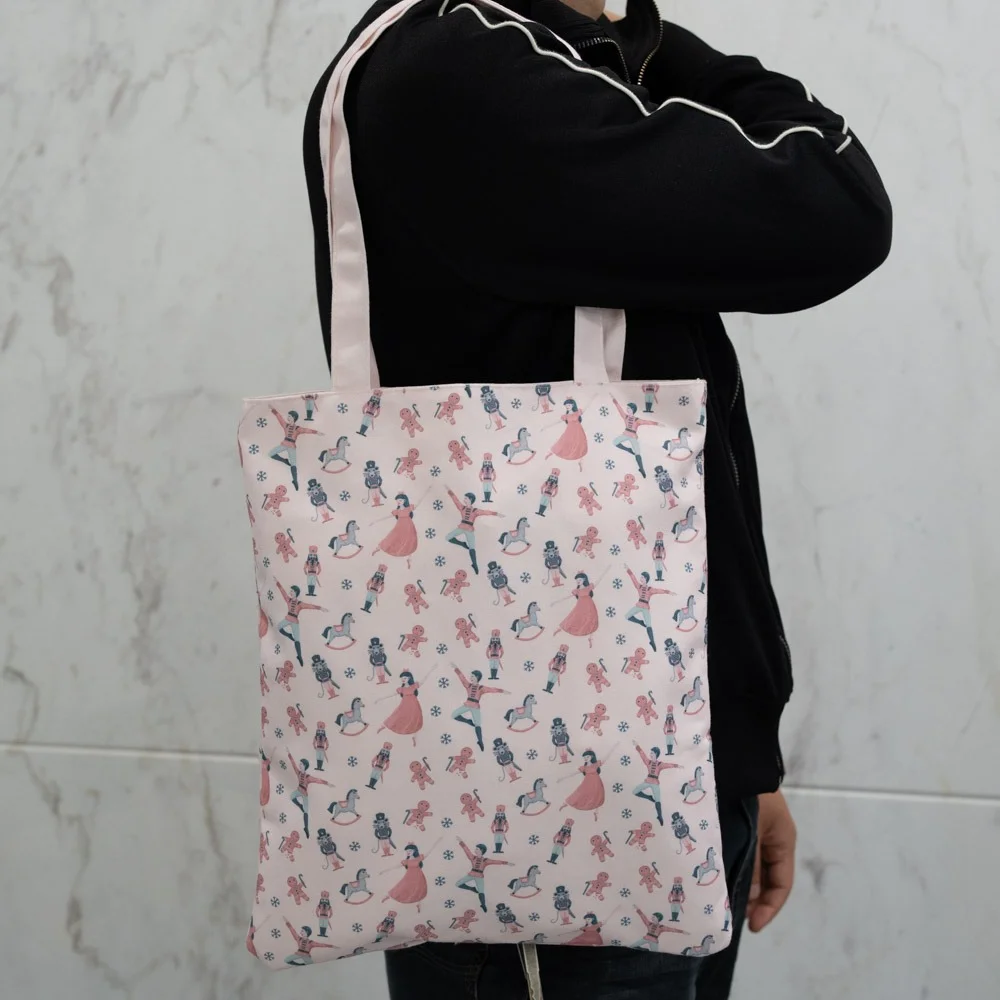 Double Sided 100% Polyester Cotton Canvas Bag - CT23R015 - Detail