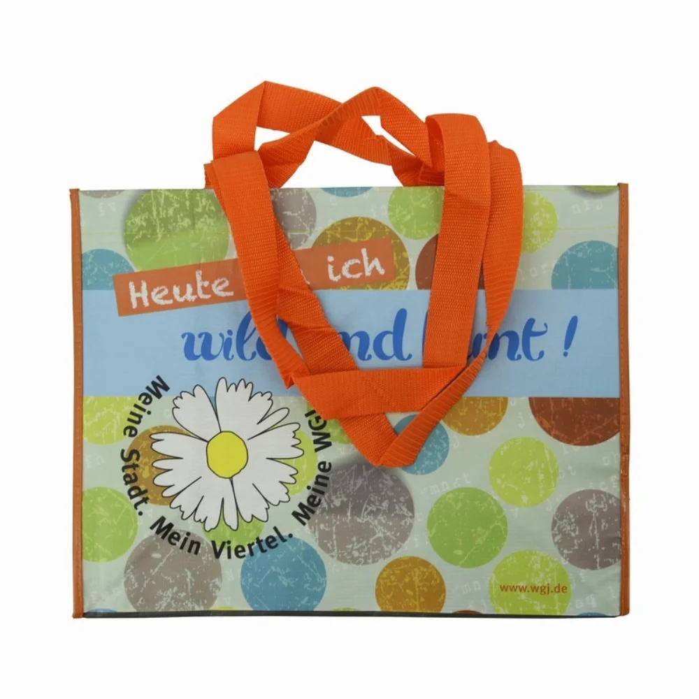 Supermarket rpet stitchbond fabric laminated bag for shopping - JR22PT06 - Detail