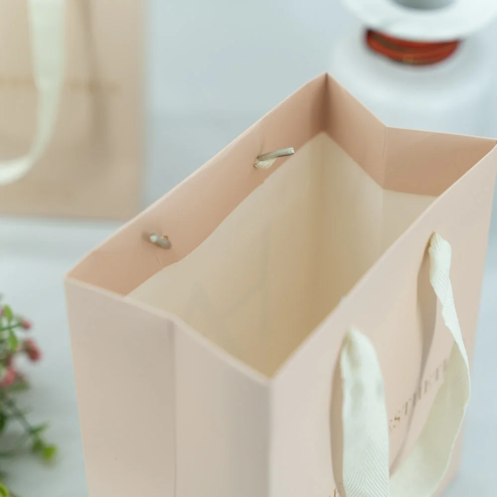 Custom Recyclable eco-friendly paper bags For Beauty Shop - PA23R004 - Detail