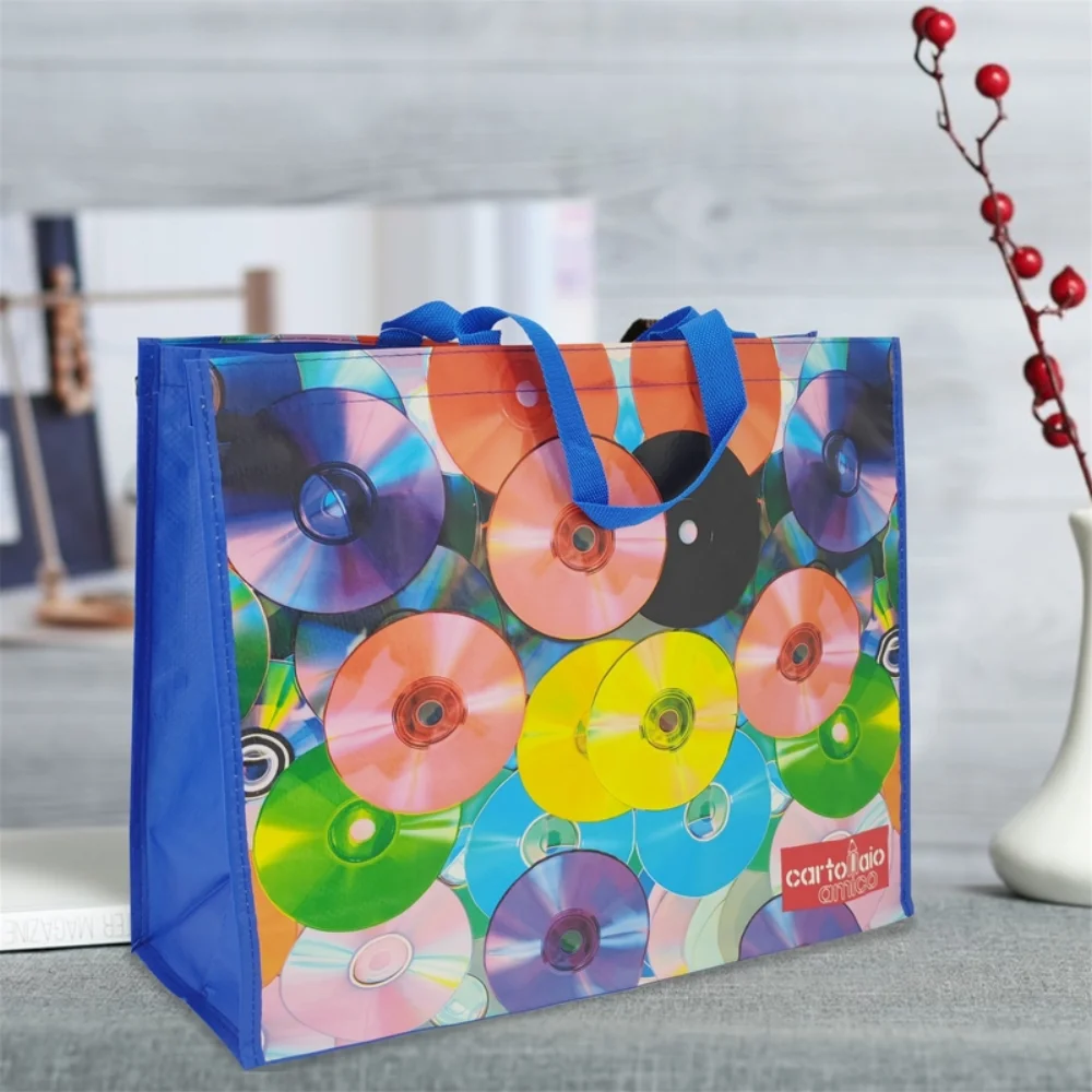 Promo full color printed woven polypropylene laminated pp woven matt recycle shopping bags customized - PW23R003 - Detail